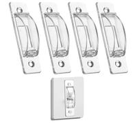 4 Pcs Light Switch Guard Cover Baby Proof Wall Switch Cover Guard Light Switches Blocker for Toggle Lights Switches Protects Your Lights Circuits from Being Accidentally Turned On or Off