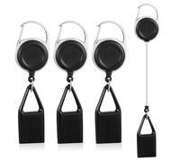 4 PCS Lighter Leash, Retractable Pants Lighter Clip, Anti Lost Lighters Cover Convenience Belt Leash Keychain for Fishing Hiking Camping House Supplies (Black)