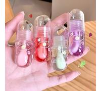 4 Pcs Lip Gloss Oil Set - Fruit-Flavored Hydrating Lip Gloss, Cute Jelly Lip Oil, Plumping & Moisturizing Lip Balm, Non-Sticky Lip Stain, Long-Lasting Shine, Lip Care for Kids, Girls, and Teens