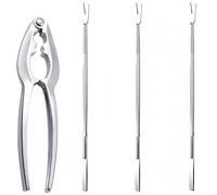 4 PCS Lobster Crackers and Picks Tools Set for Shellfish Crab Claw,Stainless Steel Crab Leg Cracker,Seafood and Nut Crackers Tools,including 1 Cracker and 3 Forks