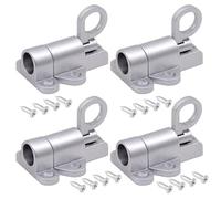 4 PCS Loft Hatch Catch Automatic Spring Latch Lock Window Latch Loft Latch Pull Ring Bolt Door Spring Bolt Closing Gate Latches for Shed Doors Gates and Outhouse Window (Silver)