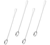 4 PCS Long-Hand Ice Tea Spoon 12 Inches Stainless Steel Cocktail Stirring Spoons Mixing Coffee Spoons Tall Cups Spoon for Coffee Dessert Shakes