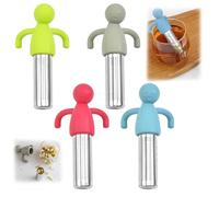4 PCS Loose Leaf Tea Strainer, Creative Tea Leaf Strainer, Tea Filter, Silicone Tea Strainer, Fine Mesh Tea Strainer, Cute Loose Leaf Tea Infuser, for Black Tea, Green Tea, Loose Tea