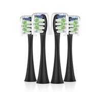 4 Pcs/lot Toothbrushes Head,Compatible for Sarmocare S100 and S700 Ultrasonic Sonic Electric Toothbrush(4pcs Black-B)