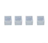 4 Pcs Low Profile Blind Brackets White Plastic Box Mounting Clip For Roller Shade Head Track End Cover Installation