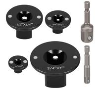 4 Pcs Low Profile Impact Socket Adapter Set, Drive Ratchet Adapter Set 3/4" to 1", 1/2" to 3/4", 1/2" to 3/8", 1/4" to 3/8" Magnetic Design, Works with Sockets/Wrenches/Cordless Drills