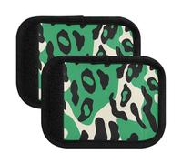 4 Pcs Luggage Handle Wraps Emerald Animal Leopard Print Neoprene Luggage Markers Tags Protects Bag Handles for Handle Bags