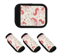4 Pcs Luggage Handle Wraps Enchanted Mare Blush Repeat Pattern Cushion Luggage Grips Tags for Bag Backpack Luggage
