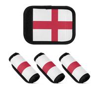 4 Pcs Luggage Handle Wraps Flag Of England Comfortable Baggage Identifier for Travelling Luggage Identifier