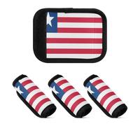 4 Pcs Luggage Handle Wraps Flag Of Liberia Unique Luggage Tag for Travelling Luggage Identifier