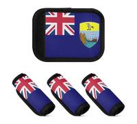 4 Pcs Luggage Handle Wraps Flag Of Saint Helena Ascension and Tristan Da Cunha Multi-purpose Luggage Tags for Suitcases
