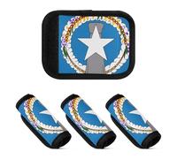 4 Pcs Luggage Handle Wraps Flag Of The Northern Mariana Islands Multi-purpose Luggage Tags for Suitcases