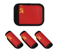 4 Pcs Luggage Handle Wraps Flag Of The Soviet Union Soft Sturdy Suitcase Tag Identifier for Bag Backpack Luggage