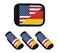 4 Pcs Luggage Handle Wraps Flag Of The United States Germany Soft Sturdy Suitcase Handle Grip for Travel Accessories Bag