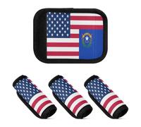4 Pcs Luggage Handle Wraps Flag Of The United States Nevada Cushion Suitcase Handle Grip for Bag Backpack Luggage