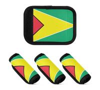 4 Pcs Luggage Handle Wraps Guyana Flag Anti-Slip Travel Bag Identifier for Handle Bags