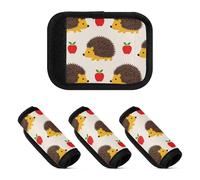 4 Pcs Luggage Handle Wraps Hedgehog Repeat Print Multi-purpose Decorative Luggage Handle for Travelling Luggage Identifier