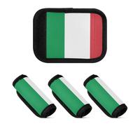 4 Pcs Luggage Handle Wraps Italy Flag Green Red Multi-purpose Luggage Tag for Luggage Suitcase Travel Bags