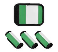 4 Pcs Luggage Handle Wraps Nigeria Flag Nigerian National Green Wide Luggage Handle Tag for Luggage Handle Protection