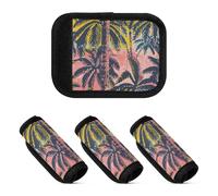 4 Pcs Luggage Handle Wraps Tropical Aesthetics Of Summer Atmosphere Unique Luggage Handle Tag for Handle Bags, Tropical aesthetics of summer atmosphere, 1 sizex4