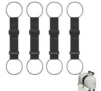 4 PCS Luggage Straps Bag Bungee, Black Adjustable Fastening Belts, Portable Travel Suitcase Accessory, Durable Elastic Straps for Frequent Travellers, Airport Travel Essential for Securing Bags