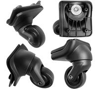 4 pcs Luggage Wheels Replacement Wheel for Luggage Suitcase Repair 360° Rotating Suitcase Replacement Wheels with 4 Mounting Holes L044