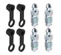 4 Pcs M10x1mm Bolt Bleed Screw with Dust Cap Hydraulic Brake Bleed Nipple Cap Bolt Bleed Screw for Motorcycle Master and Car Cylinder Caliper