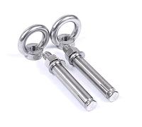 4 Pcs M6 Stainless Steel Eye Bolt Expansion Eyebolt for Concrete Wall - Heavy Duty Lifting Hardware(M6*100)