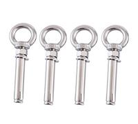 4 Pcs M8 Stainless Steel Eye Bolt Expansion Eyebolt for Concrete Walls - Heavy Duty Lifting Hardware(M8*60)
