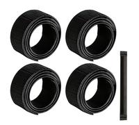 4 Pcs Magic Hair Bun Maker for Long Hair, Easy Fold Wrap Snap Roll Tool for Women Girls, Heatless French Twist Styling for Ballerina, Wedding, Daily Use (Black)