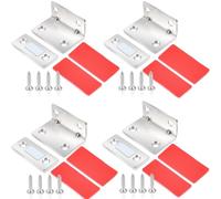 4 Pcs Magnetic Door Catches, Ultra Thin L Shape Cupboard Magnets Self Adhesive Door Magnets for Cabinets, Sliding Door Magnetic Furniture Closer Drawer Magnet Closure