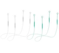 4 Pcs Magnetic Earplug Lanyard with Tug-Resistant Safety Cord - Silicone Removable Link for Flexible Anti-Lost Sports Accessories, White+Green