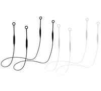 4 Pcs Magnetic Earplug Lanyard with Tug-Resistant Safety Cord - Silicone Removable Link for Flexible Anti-Lost Sports Accessories, Black+White