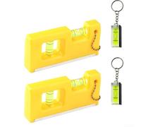 4 Pcs Magnetic Level Gauge Set Portable Bubble Ruler Strong Magnet Base High For Hanging Pictures Shelves Diy Projects(4pcs Yellow)