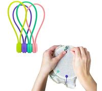 4 pcs Magnetic Needle Minders Silicone Fabric Clips, Macron Color Magnetic Needle Keeper Needle Nanny for Cross Stitch Embroidery Needlework Accessories Cross-Stitch Gift