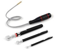 4 Pcs Magnetic Pickup Tool,Portable Magnetic Pick Up Stick with Non-Slip Handle,Telescopic Flexible Magnetic Grabber Tool Set for Picking Up Screws and Nuts (1.5LB 3LB 5LB 10LB)