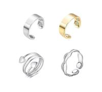 4 PCS Magnetic Ring Women, Adjustable Magnetic Rings for Relaxation, Lightweight Comfort Fit for Daily Wear, Gift Box Included, These Rings Are Ideal for Daily Wear at the Office, Home, Or While Trave
