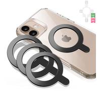 4 Pcs Magnetic Sticker Compatible with MagSafe Ring,Metal Ring Support Wireless Charging, Universal Magnetic Conversion Kit for Phone Case for iPhone 16e/16/15/14/13/12/11/X, Galaxy S24/S23, Android