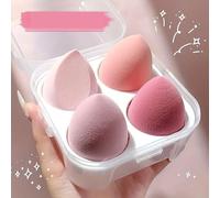 4 Pcs - Makeup Sponge Beauty Blender Set, Ultra-Soft, Seamless Blend, Durable & Bouncy, Multi-Colored Sponges for Dry/Wet Use, Professional Makeup Tool for All Skin Types, SBD120368, Color: Pink