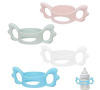4 Pcs Mam Bottle Handless,Silicone Wide-Neck Baby Bottle Handles Set,Encourages Baby Accessories for Mam Handles for Bottles,Colourful Feeding Baby Bottle Holder