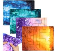4 Pcs Marble Maze Mat Sensory Fidget Stress Relief Toys Calming Sensory Mat Anxiety Relief Fabric Toys for Teens School Home Reduce Stress(Starry Sky,12.99 x 8.66 in)