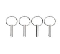 4 PCS Marine Bimini Top Pins, Diameter 1/4In(6.3Mm), Overall Length1.5In(38Mm), Usable Length(25.4Mm)