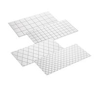 4 Pcs Mat Plastic Fondant Cake Decorating Tools Mold for Cookie Chocolate, Plastic Embossing Icing Moulds Set
