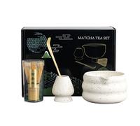 4 PCS Matcha Whisk Set, White Matcha Set Whisk and Bowl, Japanese Matcha Tea Kit Perfect for Matcha Lovers Matcha Tea Set Matcha Powder Kit