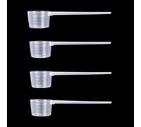 4 Pcs Measuring Spoons, 2/3/4/5g Reusable Washing Powder Scoop, Multipurpose Graduated Scoop for Laundry Detergent, Protein Powder, Milk Powder, Liquids, Sugar, Salt, Coffee (Clear)