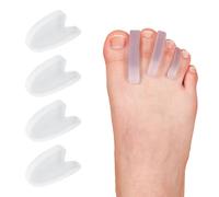 4 PCS Medically Approved Polymer Gel, Toe Separator for Overlapping Toes, Silicone Toe Separators, Toe Straighteners