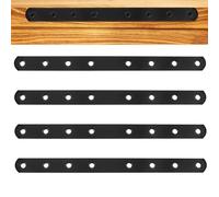 4 Pcs Mending Plates Stainless Steel Flat Bar Black for Wood Repair