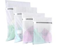 4 Pcs Mesh Laundry Bags, 60x60cm/60x50cm/50x40cm/40x30cm Washing Bag Laundry Bags for Washing Machine Washing with Zips for Clothes Socks Underwear Bra (M/L/XL/XXL)