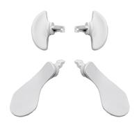 4 Pcs Metal Back Paddles for PS5 Edge Controller, Replacement Paddles for PS5 Edge Controller Rear Grip Parts,Interchangeable Metal Rear Button for PS5 DualSense Edge Controller(White) [video game]