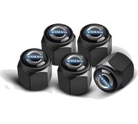 4 Pcs Metal Car Tyre Valve Caps Cover for Volvo S40 (VS) 1995-2000 2001 2002 2003 2004, Dust Caps Leak Proof Car Tire Screw On Easy Grip Corrosion Resistant,Black